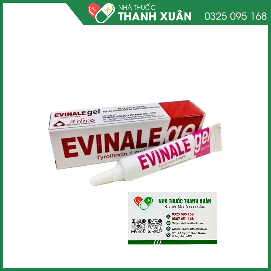 Evinale gel điều trị các nhiễm khuẩn ngoài da